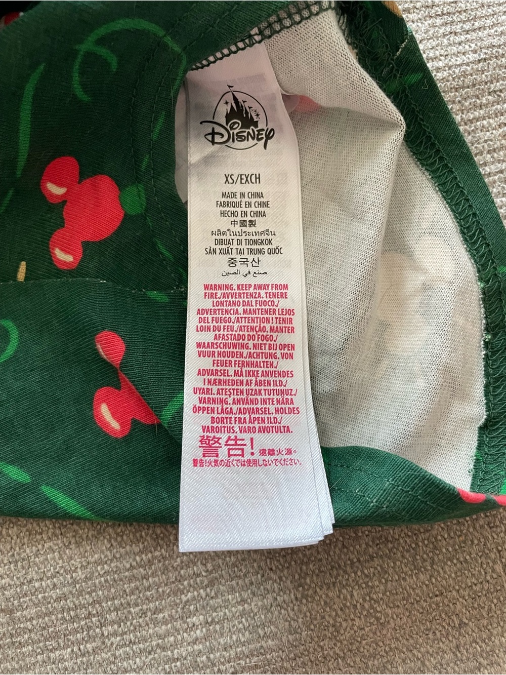 Disney Parks "Merry Christmas" Mickey Mouse Holiday Lights Dog Spirit Jersey XS - Picture 3 of 3